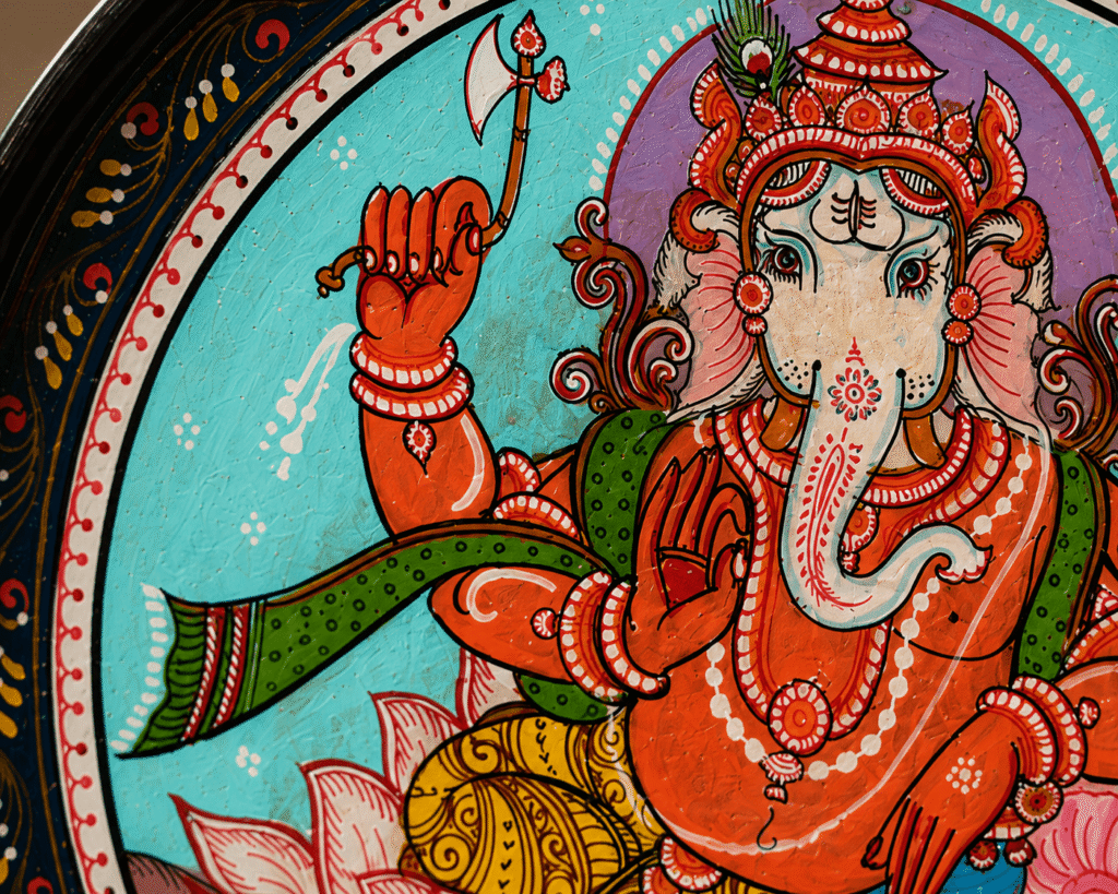 Ganesha Pattachitra Wall Plate