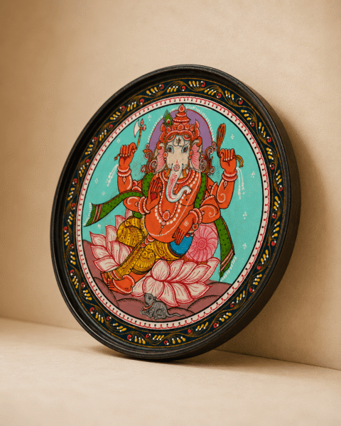 Ganesha Pattachitra Wall Plate - Image 4