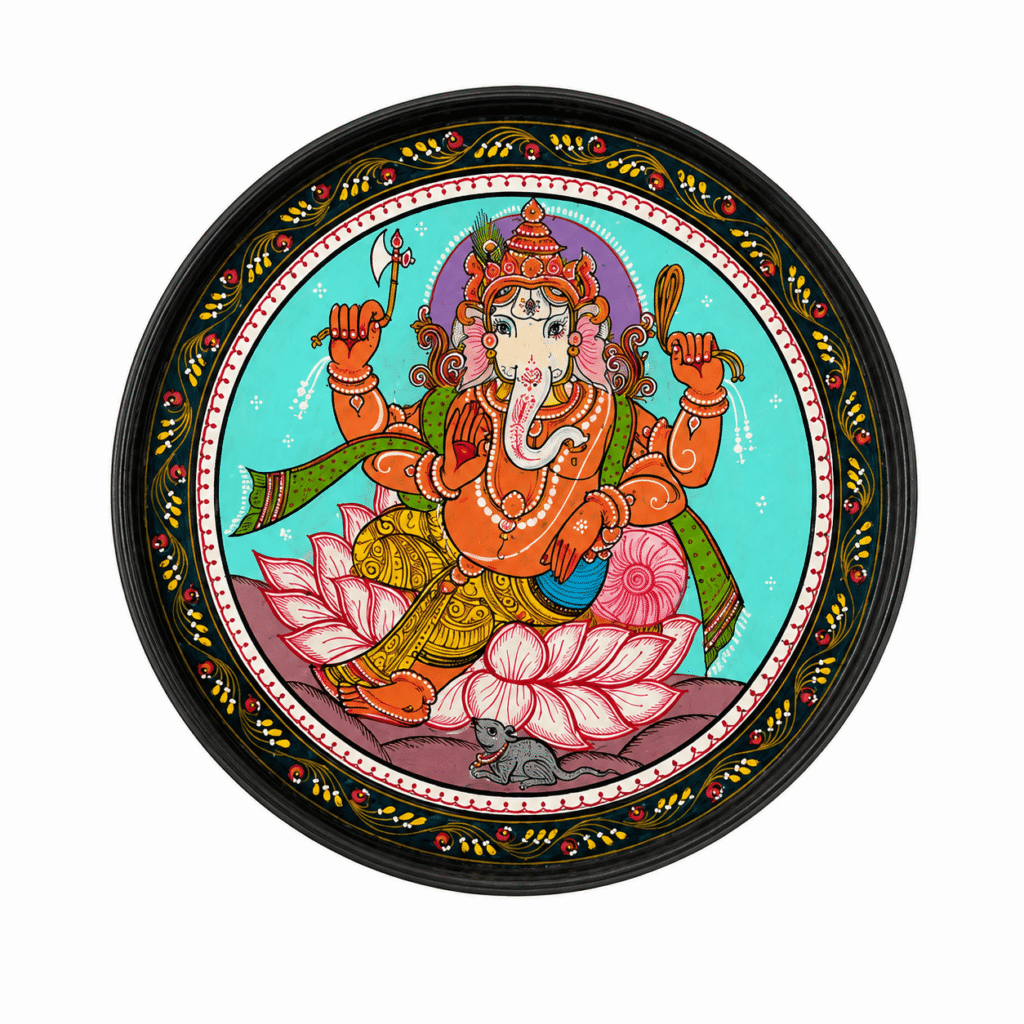 Ganesha Pattachitra Wall Plate