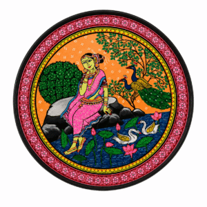 Odisha Pattachitra Peacock Art Plate - Image 1