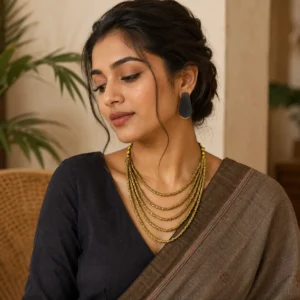 Odisha Tribal Dhokra Layered Necklace 16od008 5