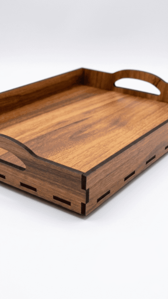 Wooden Serving Tray with Handles - Image 2