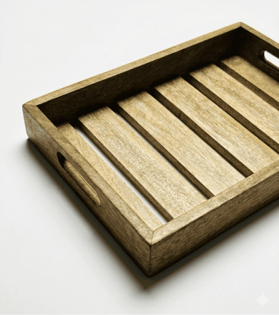Wooden Cutlery Organizer Tray