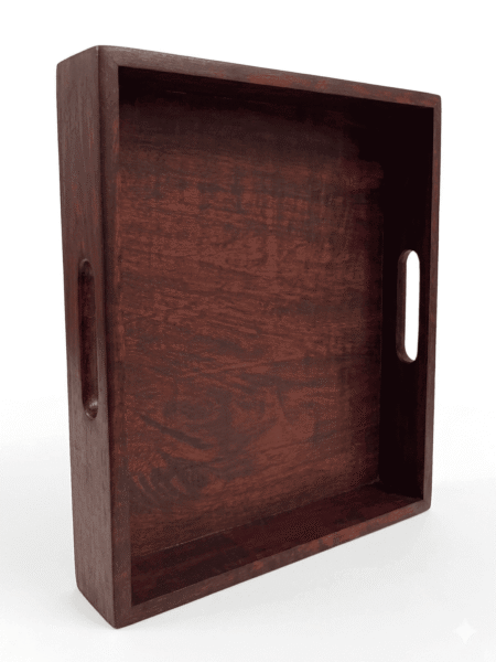 Wooden Serving Tray with Handles - Image 3