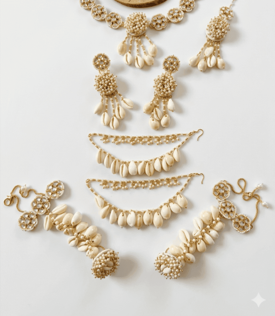 Cowrie Shell Bridal Jewelry Set